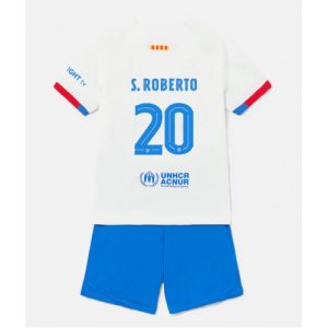 Barcelona Fotballdrakt Sergi Roberto #20 Bortedrakt Barn 2023-24 Kortermet (+ Korte bukser)