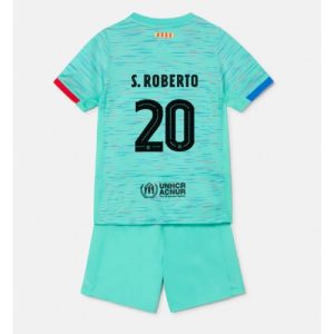 Barcelona Fotballdrakt Sergi Roberto #20 Tredjedrakt Barn 2023-24 Kortermet (+ Korte bukser)