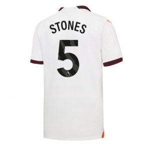 Manchester City Fotballdrakt Herre John Stones #5 Bortedrakt 2023-24 Kortermet