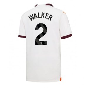 Manchester City Fotballdrakt Herre Kyle Walker #2 Bortedrakt 2023-24 Kortermet