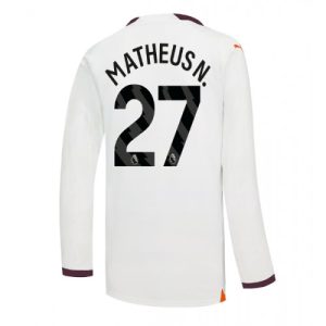 Manchester City Fotballdrakt Herre Matheus Nunes #27 Bortedrakt 2023-24 Langermet