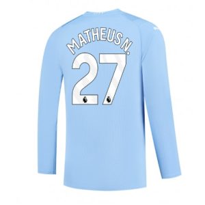 Manchester City Fotballdrakt Herre Matheus Nunes #27 Hjemmedrakt 2023-24 Langermet