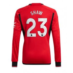 Manchester United Fotballdrakt Herre Luke Shaw #23 Hjemmedrakt 2023-24 Langermet