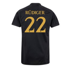 Real Madrid Fotballdrakt Herre Antonio Rudiger #22 Tredjedrakt 2023-24 Kortermet