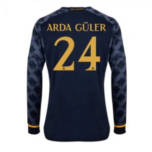 Real Madrid Fotballdrakt Herre Arda Guler #24 Bortedrakt 2023-24 Langermet