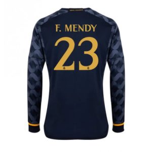 Real Madrid Fotballdrakt Herre Ferland Mendy #23 Bortedrakt 2023-24 Langermet