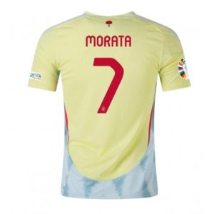 Billige EM 2024 Spania Alvaro Morata #7 Bortedrakt Herre Kortermet Fotballdrakt