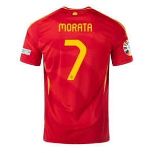 Billige EM 2024 Spania Alvaro Morata #7 Hjemmedrakt Herre Kortermet Fotballdrakt
