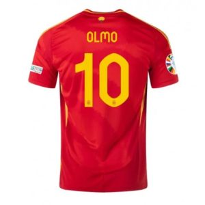 Billige EM 2024 Spania Dani Olmo #10 Hjemmedrakt Herre Kortermet Fotballdrakt
