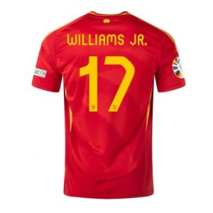 Billige EM 2024 Spania Nico Williams #17 Hjemmedrakt Herre Kortermet Fotballdrakt