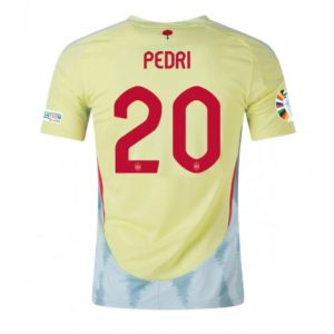 Billige EM 2024 Spania Pedri Gonzalez #20 Bortedrakt Herre Kortermet Fotballdrakt