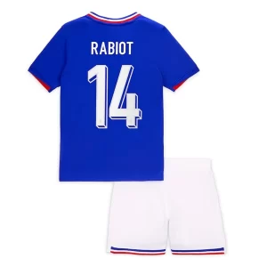 EM 2024 Frankrike Adrien Rabiot #14 Hjemmedrakt Barn Fotballdraktsett