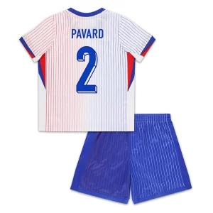 EM 2024 Frankrike Benjamin Pavard #2 Bortedrakt Barn Fotballdraktsett