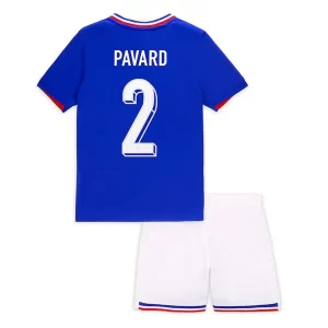 EM 2024 Frankrike Benjamin Pavard #2 Hjemmedrakt Barn Fotballdraktsett