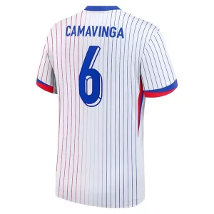 EM 2024 Frankrike Eduardo Camavinga #6 Bortedrakt Herre Kortermet Fotballdrakt