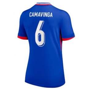 EM 2024 Frankrike Eduardo Camavinga #6 Hjemmedrakt Dame Kortermet Fotballdrakt