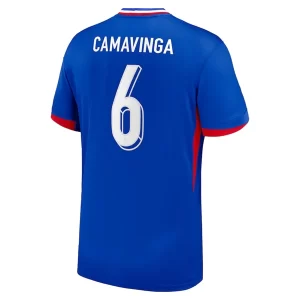 EM 2024 Frankrike Eduardo Camavinga #6 Hjemmedrakt Herre Kortermet Fotballdrakt