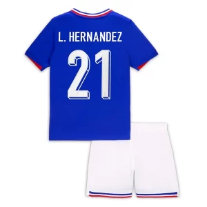 EM 2024 Frankrike Lucas Hernandez #21 Hjemmedrakt Barn Fotballdraktsett