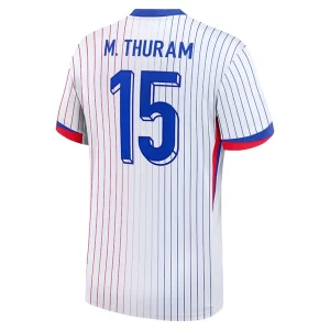 EM 2024 Frankrike Marcus Thuram #15 Bortedrakt Herre Kortermet Fotballdrakt