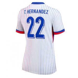 EM 2024 Frankrike Theo Hernandez #22 Bortedrakt Dame Kortermet Fotballdrakt