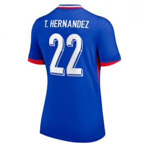 EM 2024 Frankrike Theo Hernandez #22 Hjemmedrakt Dame Kortermet Fotballdrakt