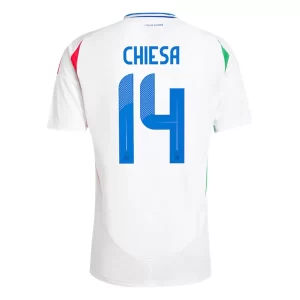 EM 2024 Italia Federico Chiesa #14 Bortedrakt Herre Kortermet Fotballdrakt