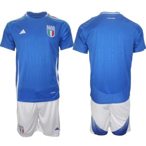 EM 2024 Italia Hjemmedrakt Herre Kortermet Fotballdraktsett