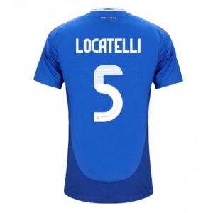 EM 2024 Italia Manuel Locatelli #5 Hjemmedrakt Herre Kortermet Fotballdrakt