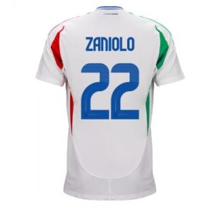 EM 2024 Italia Nicolo Zaniolo #22 Bortedrakt Herre Kortermet Fotballdrakt