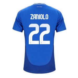 EM 2024 Italia Nicolo Zaniolo #22 Hjemmedrakt Herre Kortermet Fotballdrakt