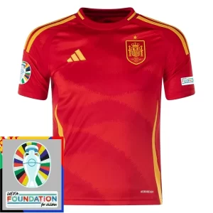 EM 2024 Spania Hjemmedrakt Herre Kortermet Fotballdrakt
