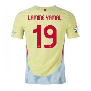 EM 2024 Spania Lamine Yamal #19 Bortedrakt Herre Kortermet Fotballdrakt
