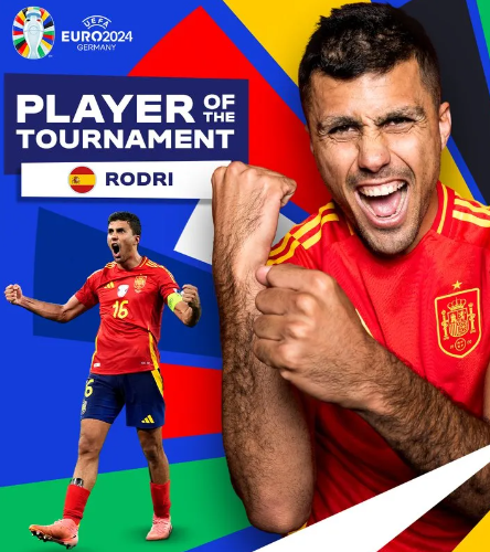 Rodri ble kåret til den beste spilleren i denne europacupen