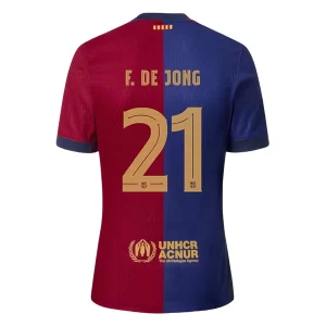 Kjøpe 2024-2025 FC Barcelona Hjemmedrakt Frenkie de Jong #21 Herre Kortermet Fotballdrakt