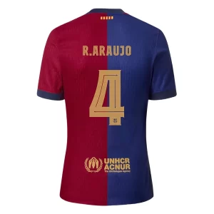 Kjøpe 2024-2025 FC Barcelona Hjemmedrakt Ronald Araújo #4 Herre Kortermet Fotballdrakt