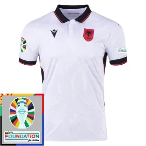 Kjøpe EM 2024 Albania Bortedrakt Herre Kortermet Fotballdrakt Patch