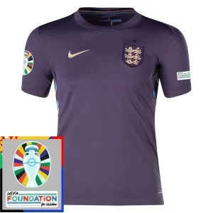 Kjøpe EM 2024 England Bortedrakt Herre Kortermet Fotballdrakt Patch