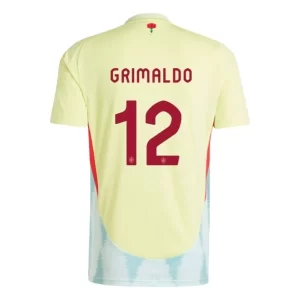 Kjøpe EM 2024 Spania Bortedrakt Alejandro Grimaldo #12 Herre Kortermet Fotballdrakt