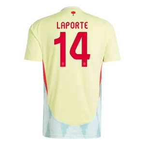 Kjøpe EM 2024 Spania Bortedrakt Aymeric Laporte #14 Herre Kortermet Fotballdrakt