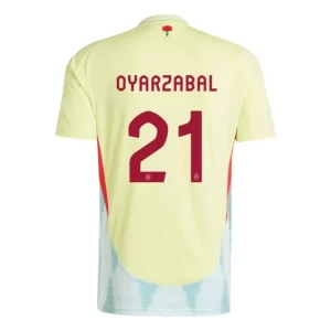 Kjøpe EM 2024 Spania Bortedrakt Mikel Oyarzabal #21 Herre Kortermet Fotballdrakt